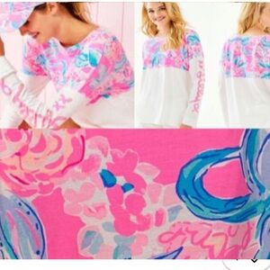 Lilly Pulitzer Finn top Prosecco pink